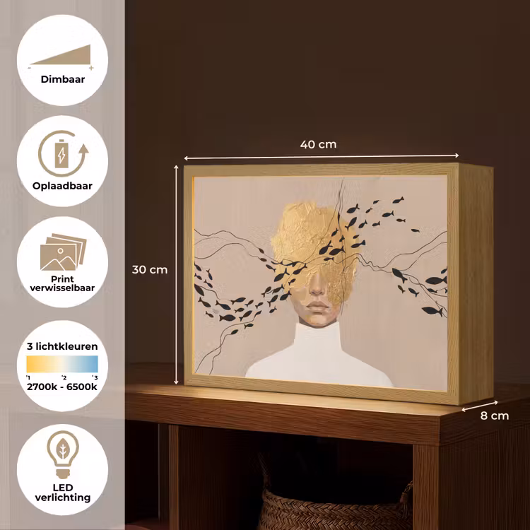 Lightbox - Wandlamp - Modern - Vrouw - Goud — 10