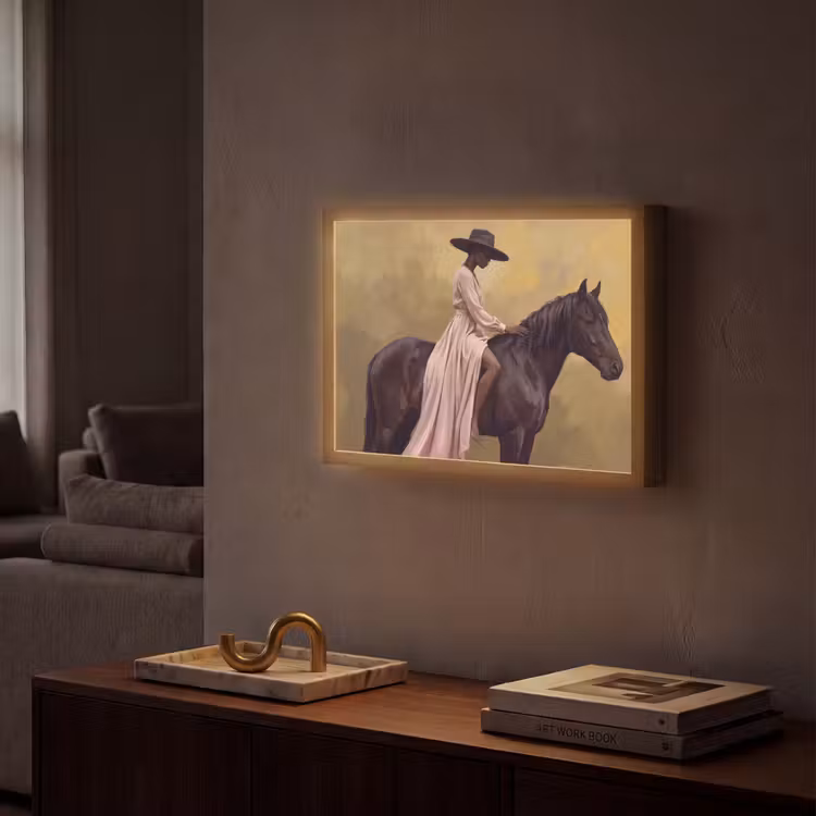 Lightbox - Wandlamp - Paard - Klassiek - Oker — 2