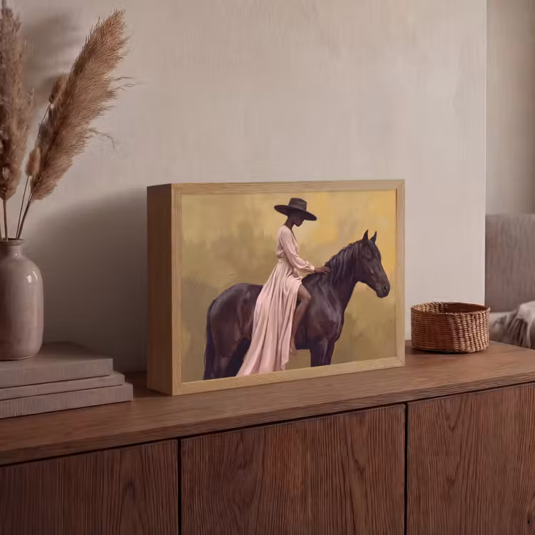 Lightbox - Wandlamp - Paard - Klassiek - Oker — 4