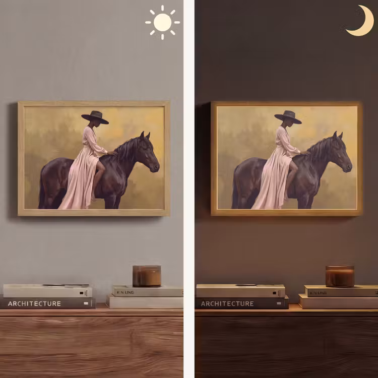 Lightbox - Wandlamp - Paard - Klassiek - Oker — 6