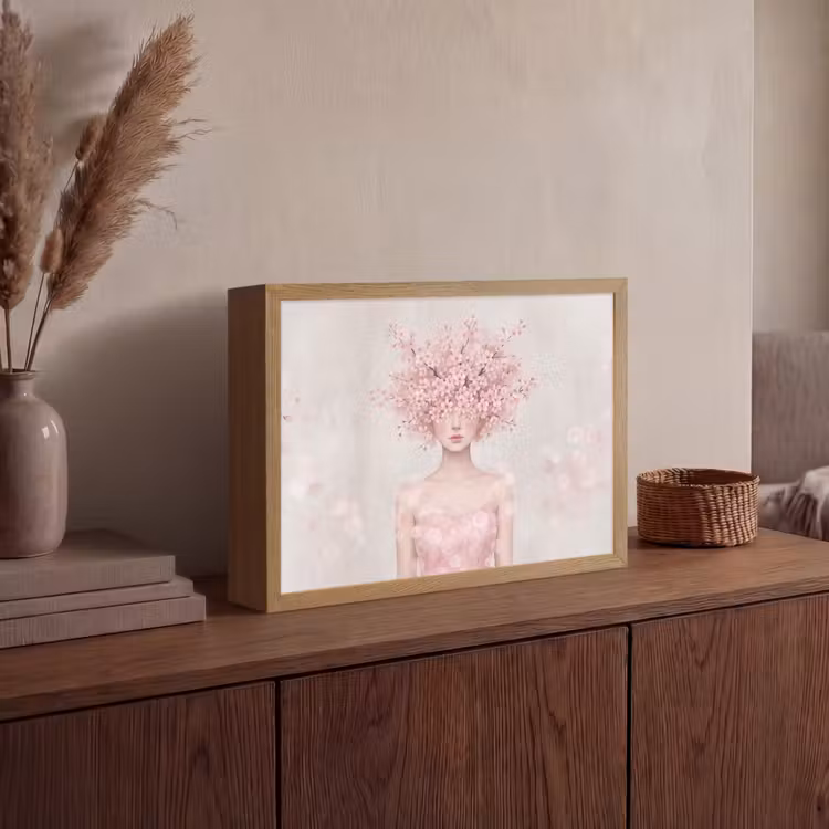 Lightbox - Wandlamp - Portret - Kersenbloesem - Roze — 4