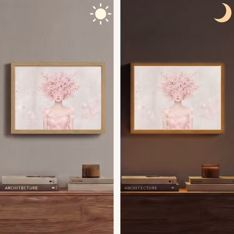 Lightbox - Wandlamp - Portret - Kersenbloesem - Roze — 6