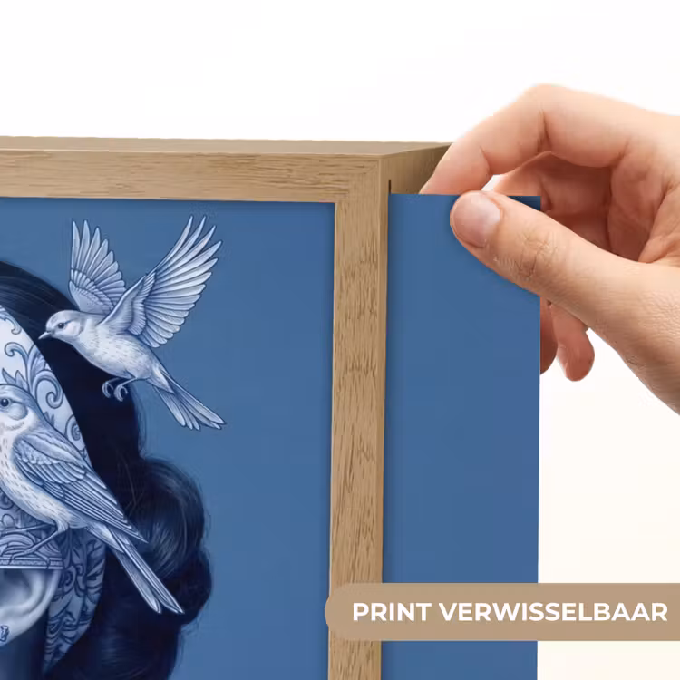 Lightbox - Wandlamp - Portret - Klassiek - Wit - Blauw — 5