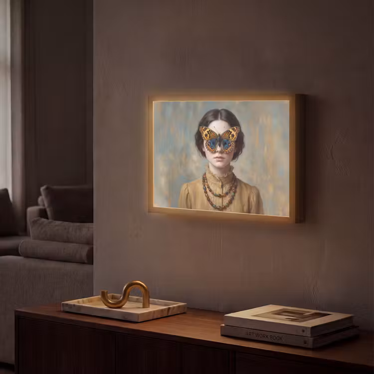 Lightbox - Wandlamp - Portret - Vlinder - Kleurrijk — 2
