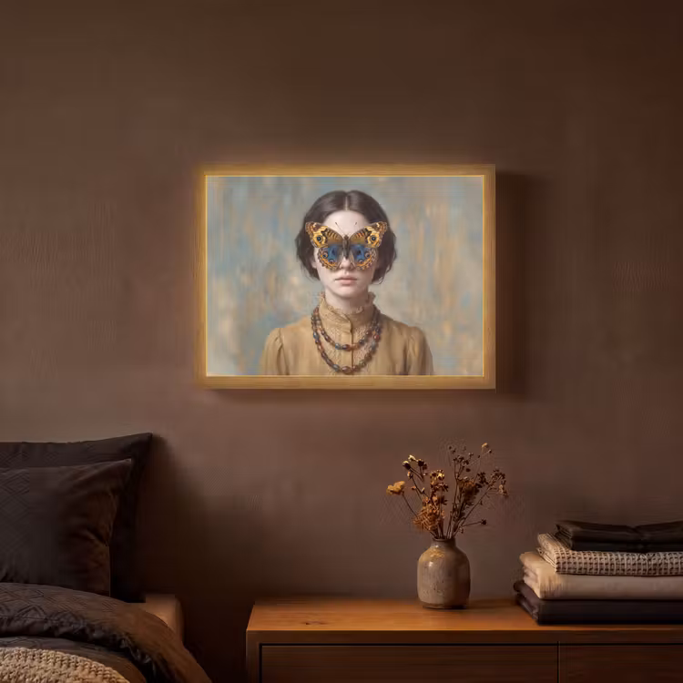 Lightbox - Wandlamp - Portret - Vlinder - Kleurrijk — 3