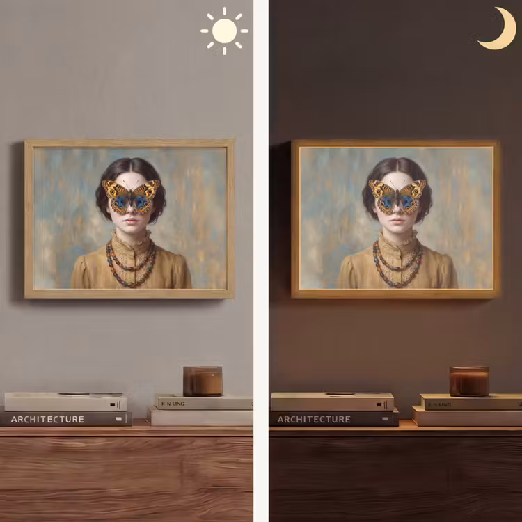 Lightbox - Wandlamp - Portret - Vlinder - Kleurrijk — 6