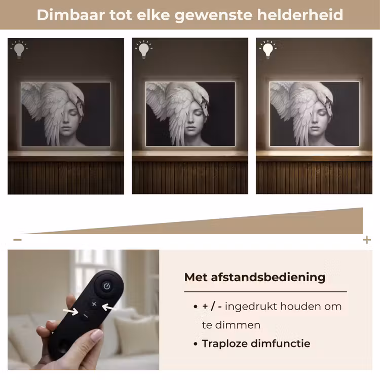 Lightbox - Wandlamp - Portret - Zwaan - Zwart - Wit — 9