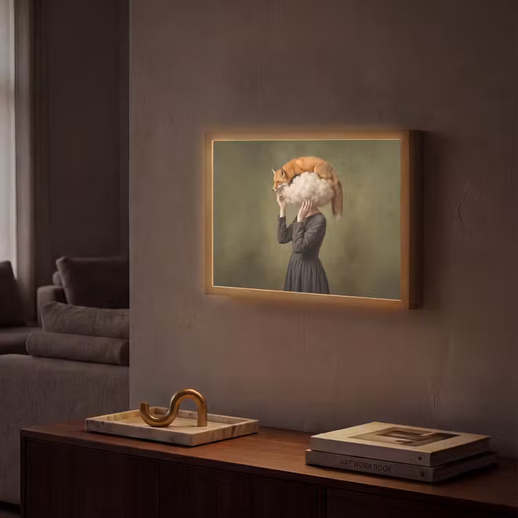 Lightbox - Wandlamp - Vos - Surrealistisch - Groen — 2