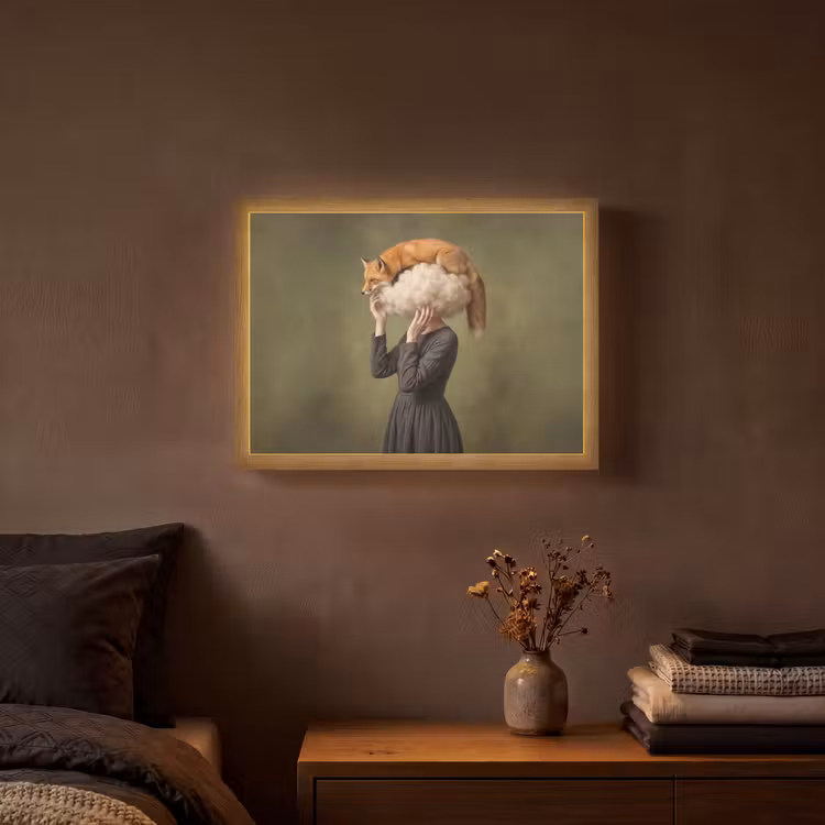 Lightbox - Wandlamp - Vos - Surrealistisch - Groen — 3