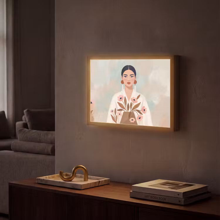 Lightbox - Wandlamp - Vrouw - Kimono - Pastel — 2
