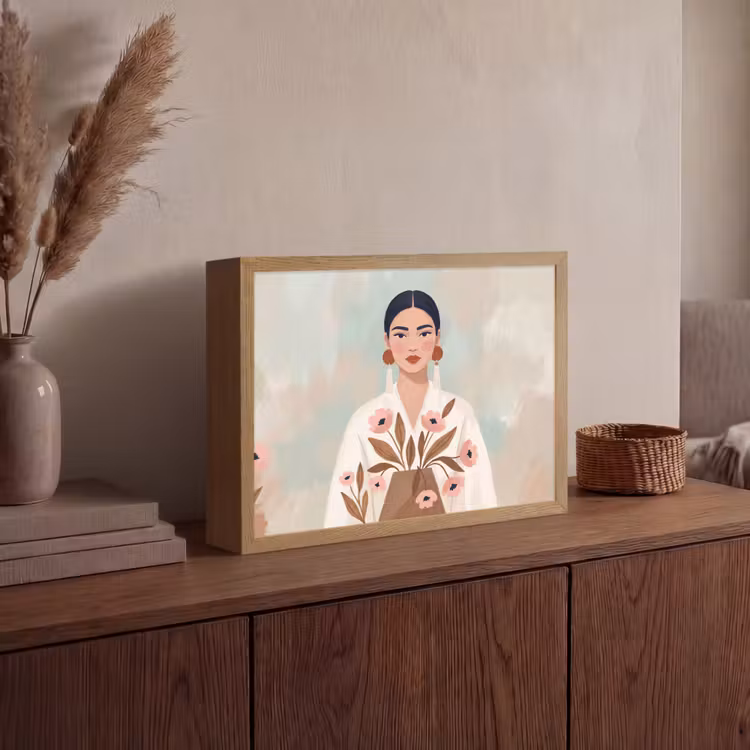 Lightbox - Wandlamp - Vrouw - Kimono - Pastel — 4
