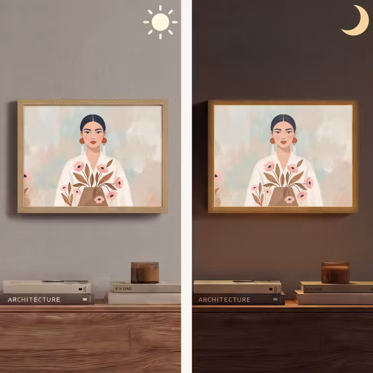 Lightbox - Wandlamp - Vrouw - Kimono - Pastel — 6