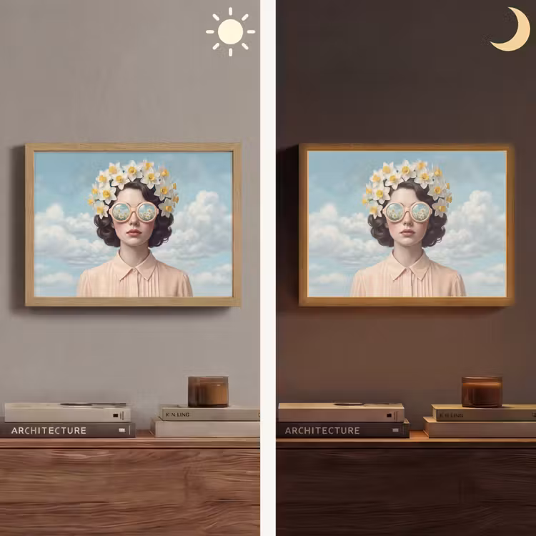 Lightbox - Wandlamp - Vrouw - Narcissen - Geel — 6