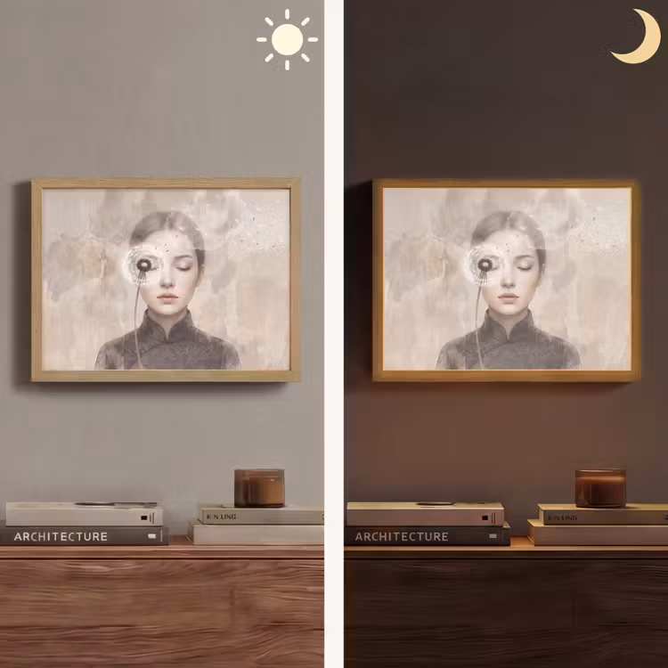 Lightbox - Wandlamp - Vrouw - Sereen - Grijs — 6