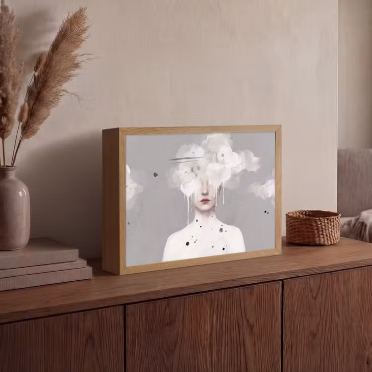 Lightbox - Wandlamp - Vrouw - Wolk - Grijs — 4