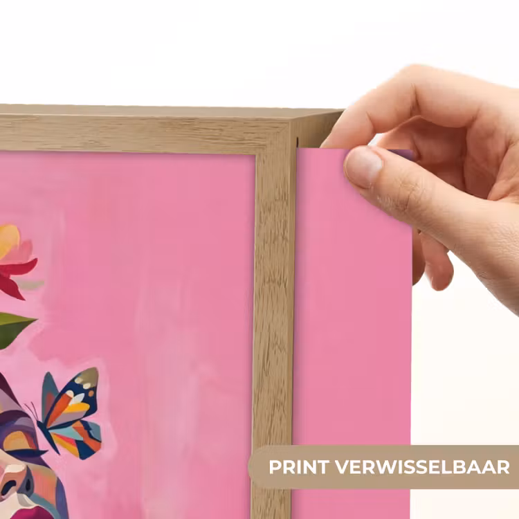 Lightbox - Wandlamp - Vrouwengezicht - Vlinders - Kleurrijk — 5