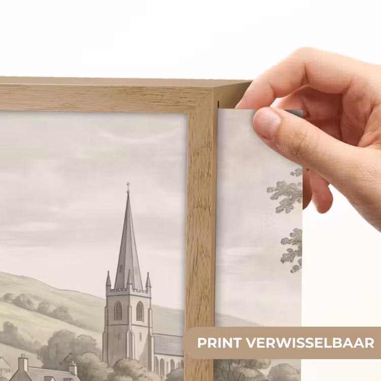 Lightbox - Wandlamp - Dorp - Brug - Uitzicht - Groen — 5