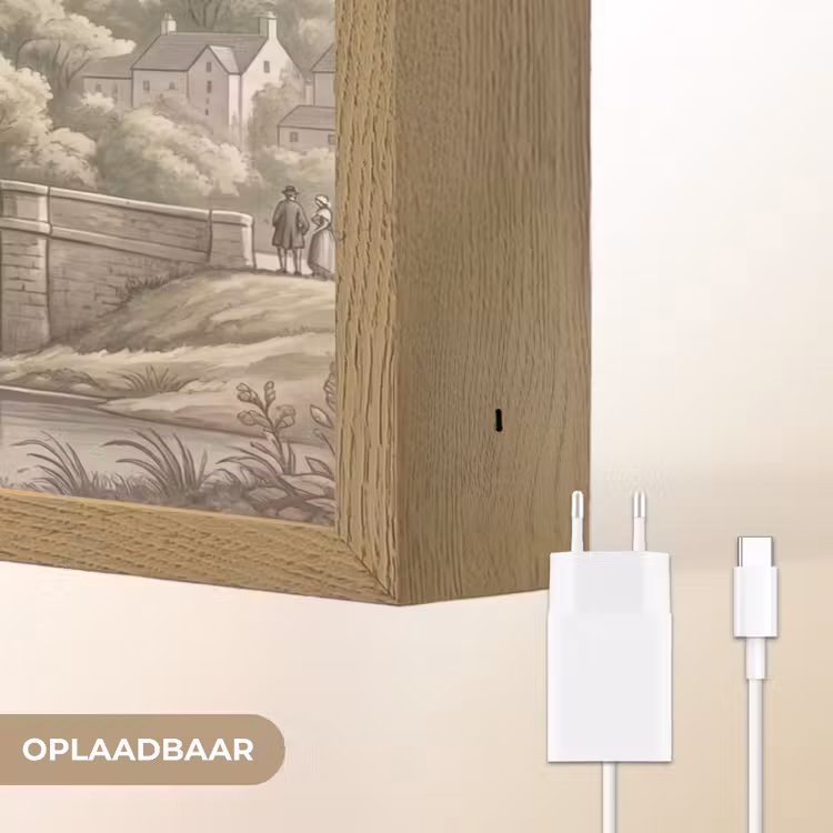 Lightbox - Wandlamp - Dorp - Brug - Uitzicht - Groen — 7