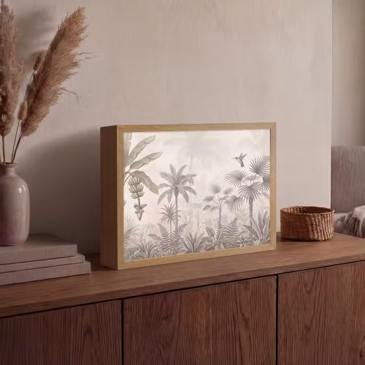 Lightbox - Wandlamp - Jungle - Banenboom - Kolibrie - Beige — 4