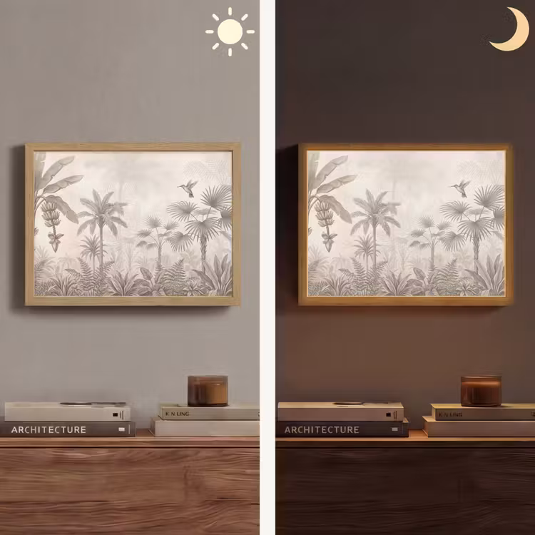 Lightbox - Wandlamp - Jungle - Banenboom - Kolibrie - Beige — 6