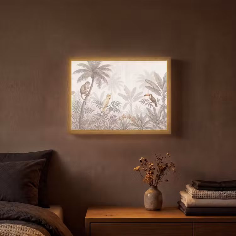 Lightbox - Wandlamp - Jungle - Dieren - Palmbomen — 3