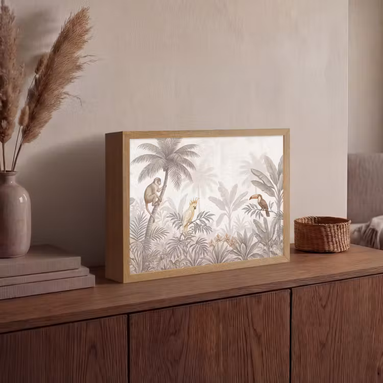 Lightbox - Wandlamp - Jungle - Dieren - Palmbomen — 4