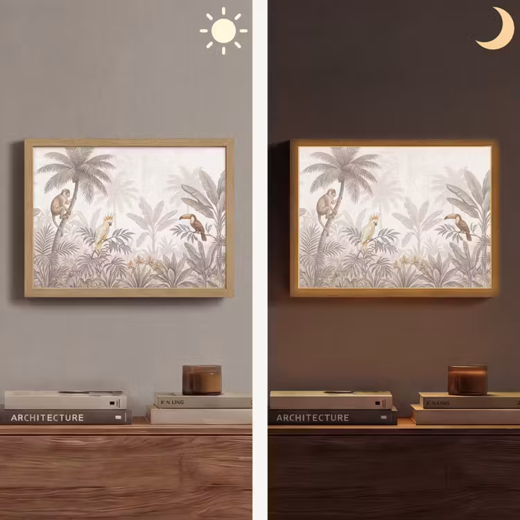Lightbox - Wandlamp - Jungle - Dieren - Palmbomen — 6
