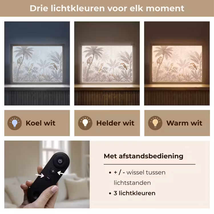 Lightbox - Wandlamp - Jungle - Dieren - Palmbomen — 8