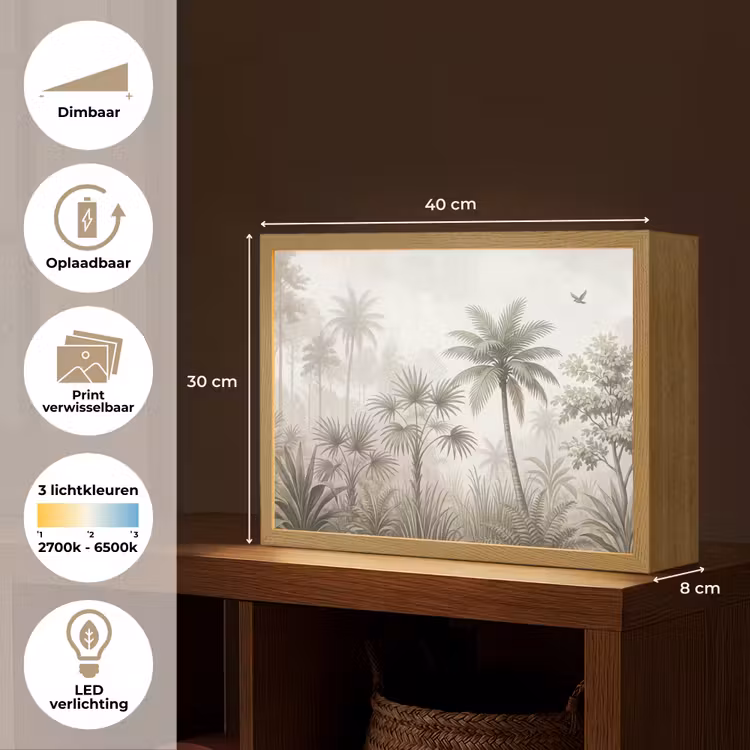 Lightbox - Wandlamp - Jungle - Palmbomen - Natuur — 10