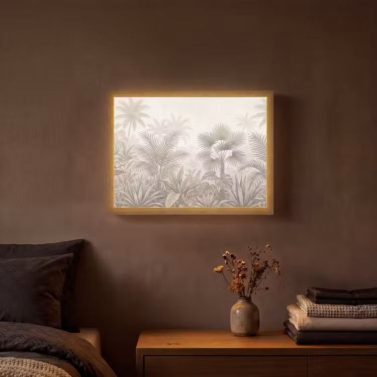 Lightbox - Wandlamp - Jungle - Tropisch - Natuur -Vintage - Beige — 3