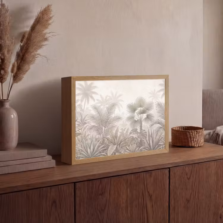 Lightbox - Wandlamp - Jungle - Tropisch - Natuur -Vintage - Beige — 4