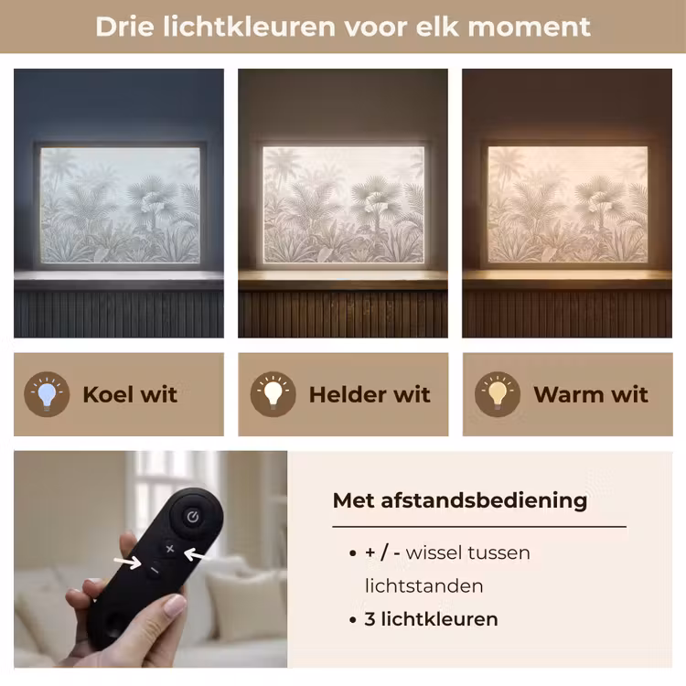 Lightbox - Wandlamp - Jungle - Tropisch - Natuur -Vintage - Beige — 8