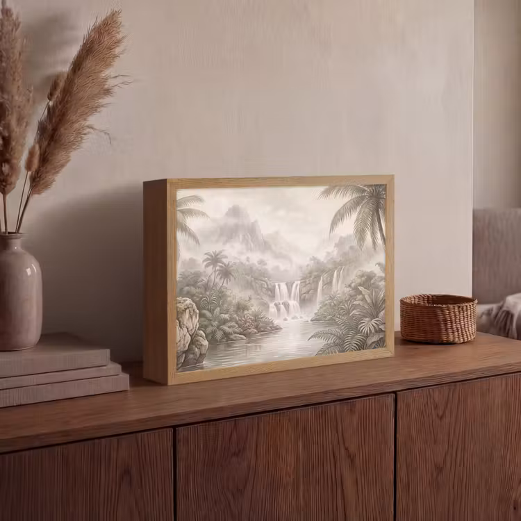 Lightbox - Wandlamp - Jungle - Watervallen - Tropisch - Illustratie — 4