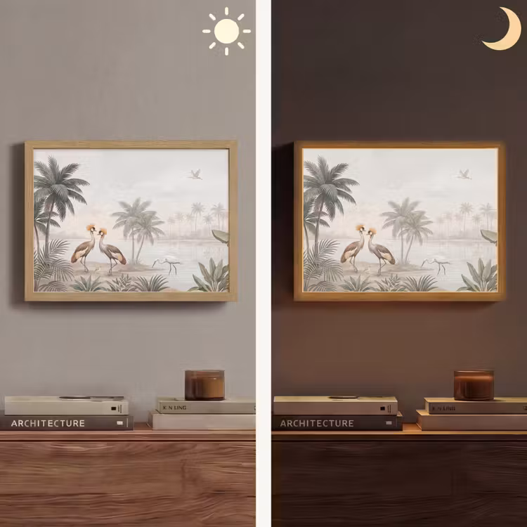 Lightbox - Wandlamp - Kraanvogels - Palmbomen - Tropisch — 6