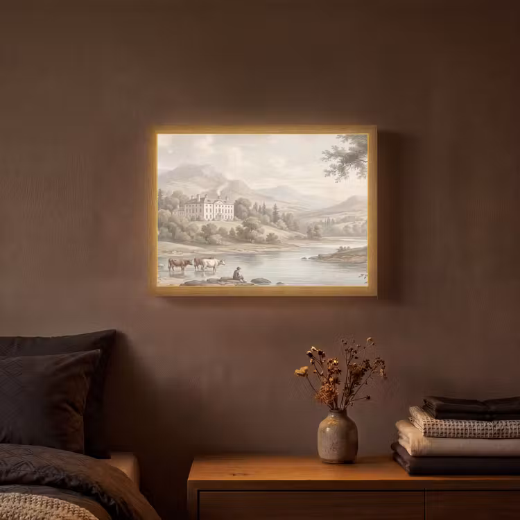 Lightbox - Wandlamp - Landhuis - Rivier - Vee — 3