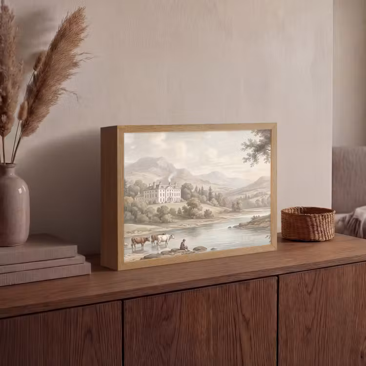 Lightbox - Wandlamp - Landhuis - Rivier - Vee — 4