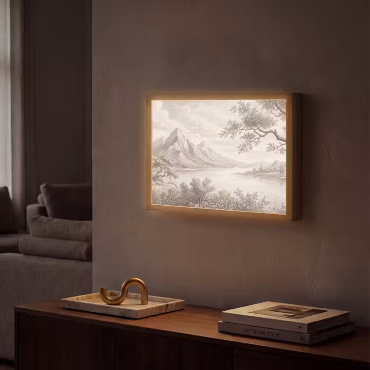 Lightbox - Wandlamp - Landschap - Bergen - Meer - Natuur — 2