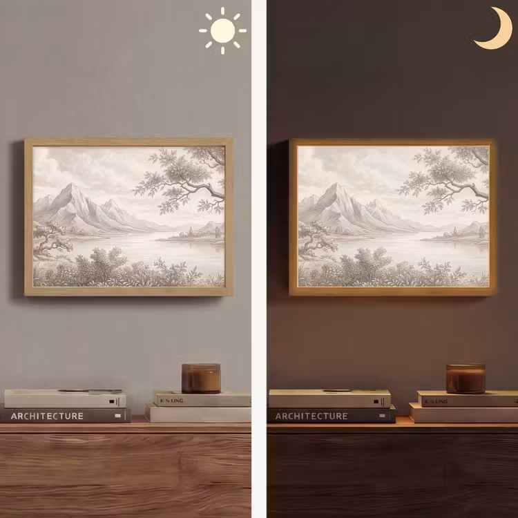 Lightbox - Wandlamp - Landschap - Bergen - Meer - Natuur — 6