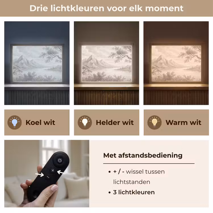 Lightbox - Wandlamp - Landschap - Bergen - Meer - Natuur — 8