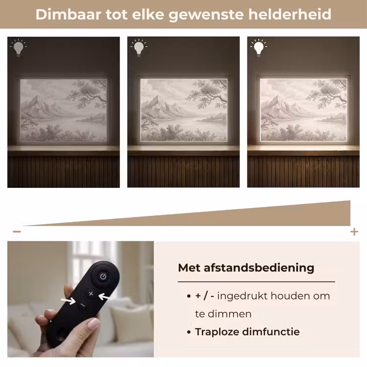 Lightbox - Wandlamp - Landschap - Bergen - Meer - Natuur — 9