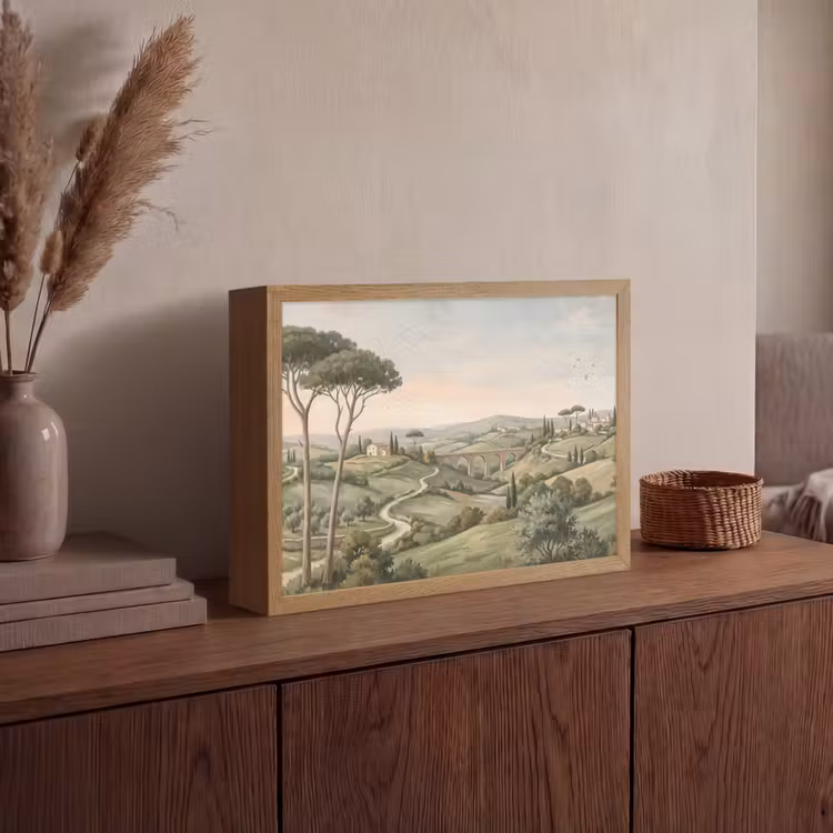 Lightbox - Wandlamp - Landschap - Heuvels - Zandpad - Groen — 4
