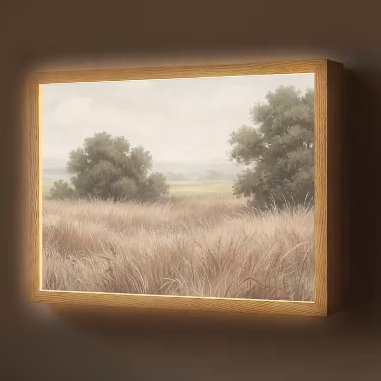 Lightbox - Wandlamp - Landschap - Minimalistisch - Beige — 1