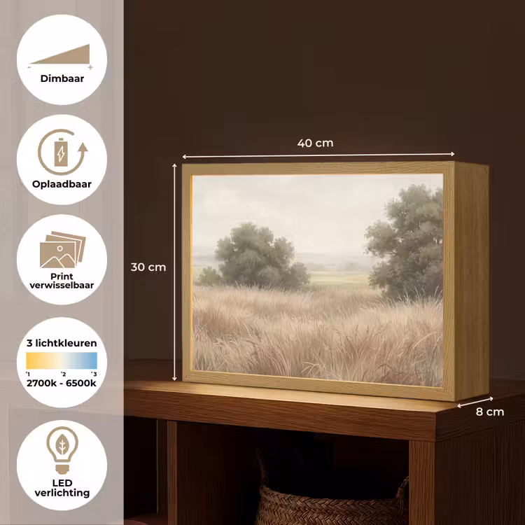 Lightbox - Wandlamp - Landschap - Minimalistisch - Beige — 10