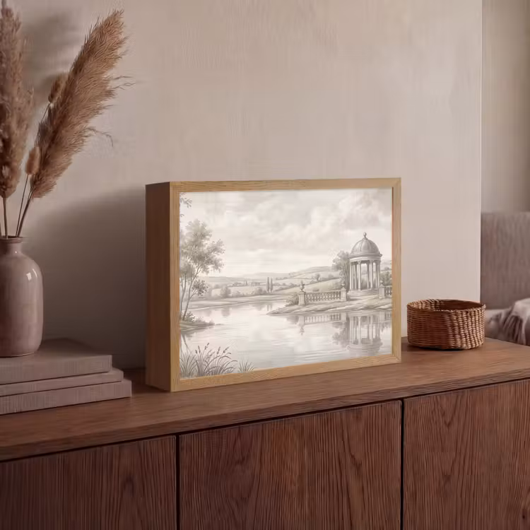 Lightbox - Wandlamp - Landschap - Water - Natuur - Sepia — 4