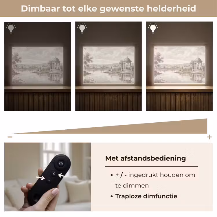 Lightbox - Wandlamp - Landschap - Water - Natuur - Sepia — 9