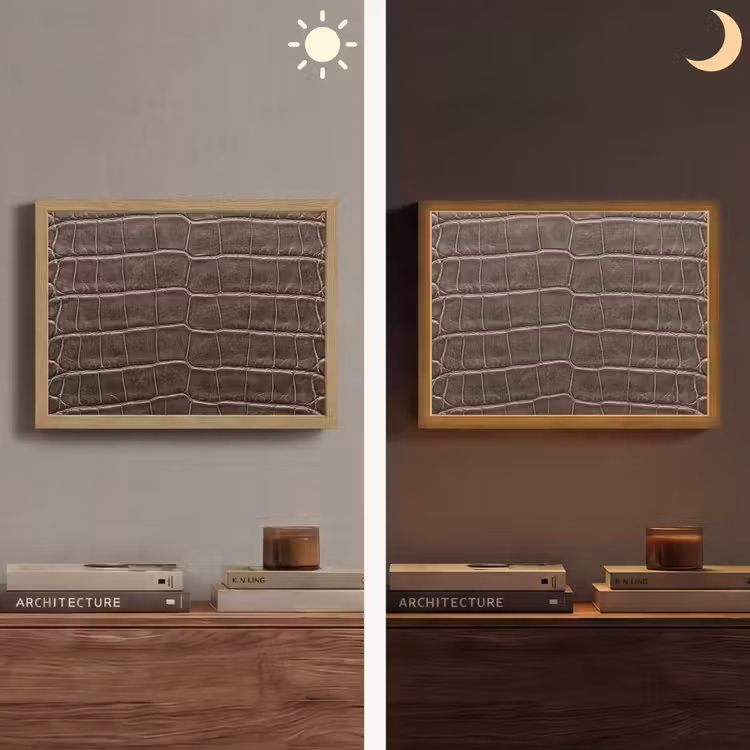 Lightbox - Wandlamp - Leer - Krokodil - Mat — 6