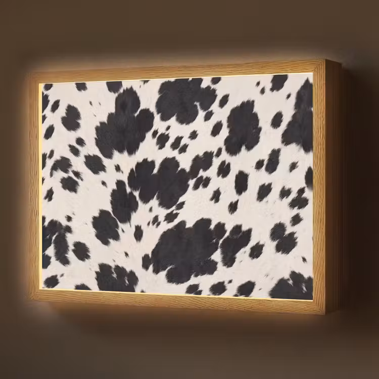 Lightbox - Wandlamp - Patroon - Vacht - Zwart - Wit — 1