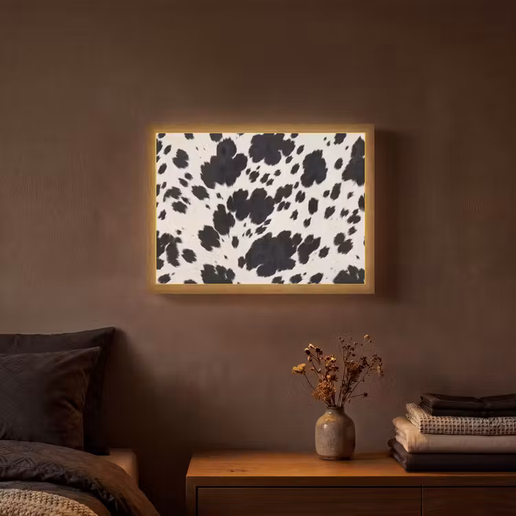 Lightbox - Wandlamp - Patroon - Vacht - Zwart - Wit — 3