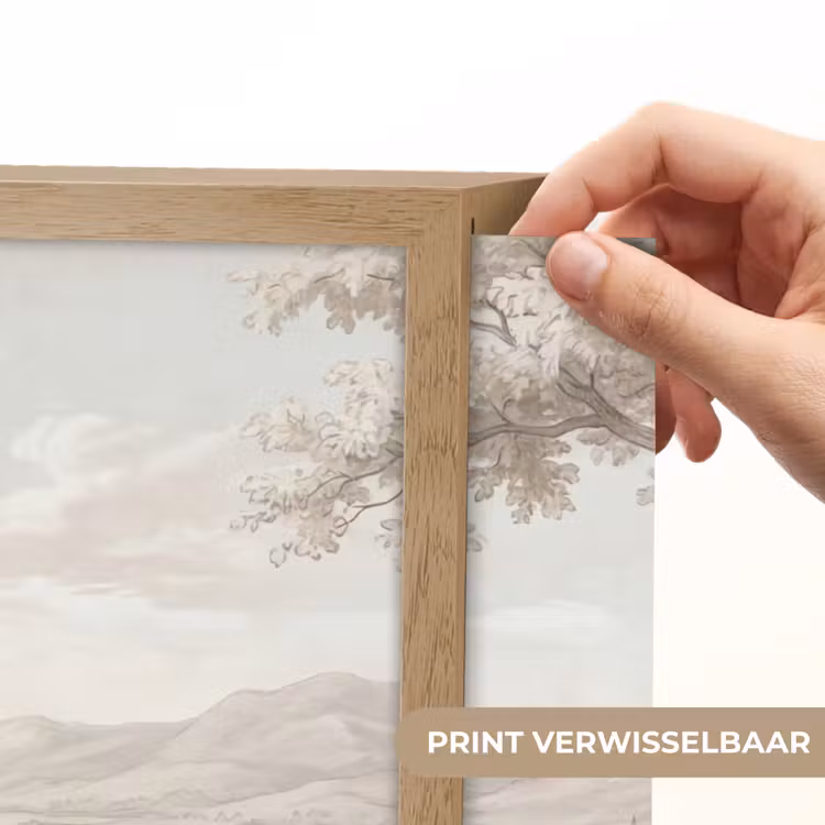 Lightbox - Wandlamp - Rivierlandschap - Bergen - Natuur - Vintage - Beige — 5