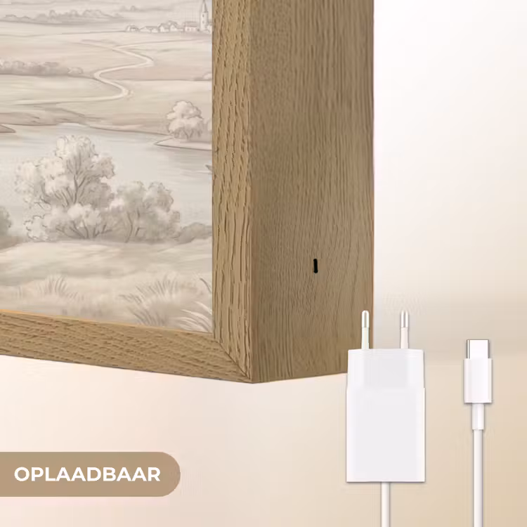 Lightbox - Wandlamp - Rivierlandschap - Bergen - Natuur - Vintage - Beige — 7